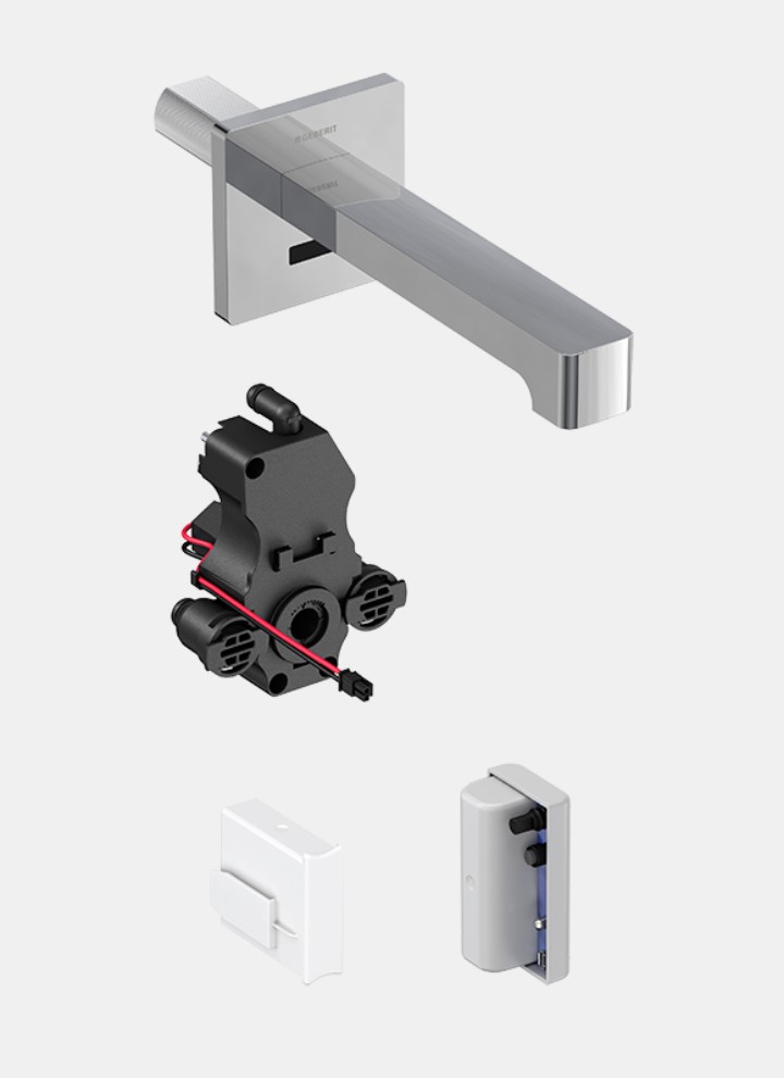 Geberit Brenta Wandarmatur mit autarker Stromversorgung