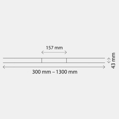 Dimensionen der Geberit Duschrinne CleanLine