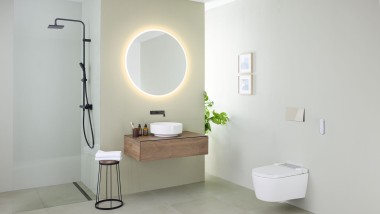 Lavabo Geberit VariForm avec miroir Geberit Option