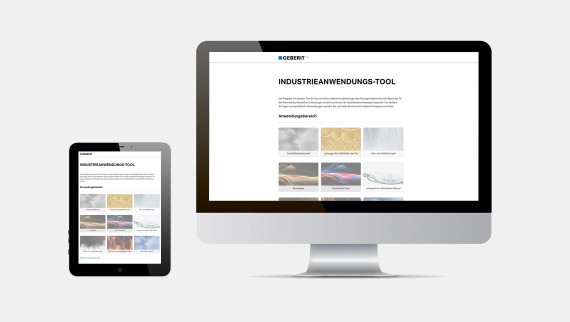 Ansicht Geberit Industrieanwendungstool Ansicht Geberit Industrieanwendungstool