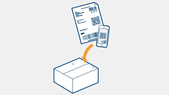 Coller l’étiquette de retour Coller l’étiquette de retour