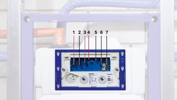 Réservoir à encastrer Geberit avec rinçage forcé hygiénique HS50 (© Geberit)