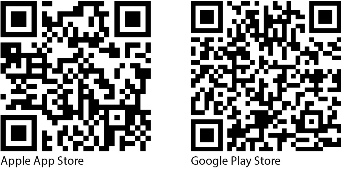 Codes QR de l’application Geberit Control pour Apple et Android