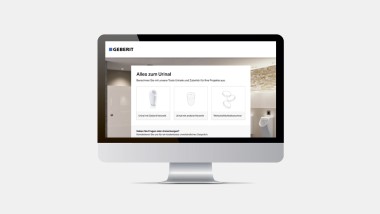 Beispiel Urinal-Tool-Ansicht auf Desktop (© Geberit)