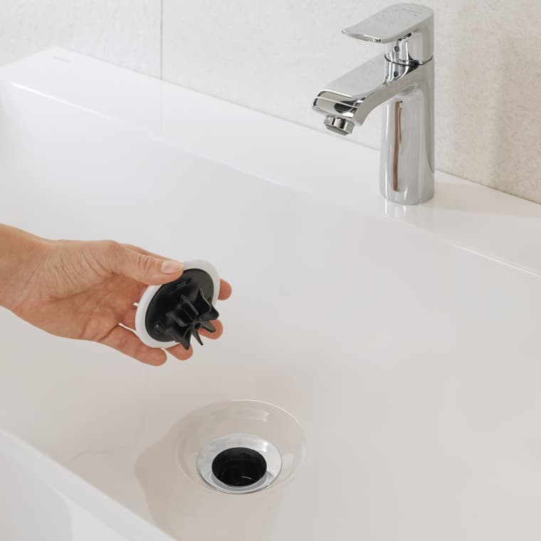 Cache d’évacuation vertical avec filtre à cheveux Cache d’évacuation vertical avec filtre à cheveux