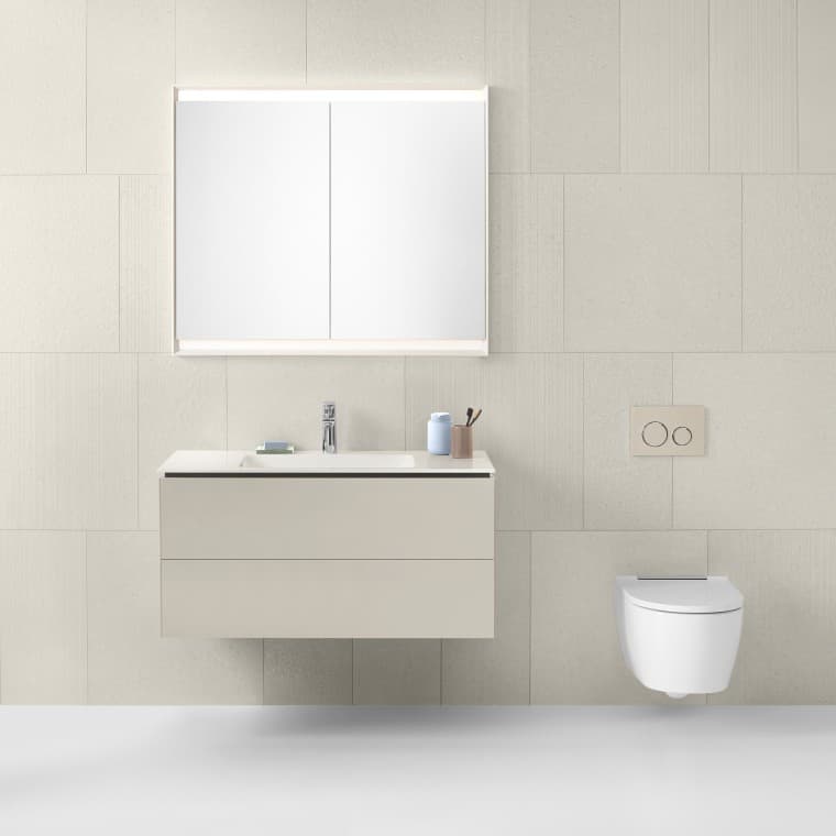 Geberit Badezimmer mit hellen Möbeln Geberit Badezimmer mit hellen Möbeln