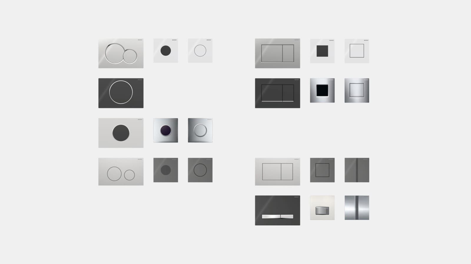 Geberit Betätigungsplatten und Abdeckplatten für Urinale Geberit Betätigungsplatten und Abdeckplatten für Urinale