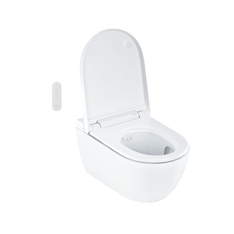 Geberit AquaClean Alba mit offenem Deckel Geberit AquaClean Alba mit offenem Deckel