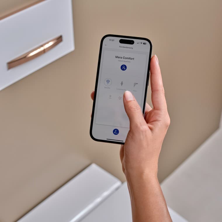 Geberit AquaClean mit der Geberit Home App Geberit AquaClean mit der Geberit Home App