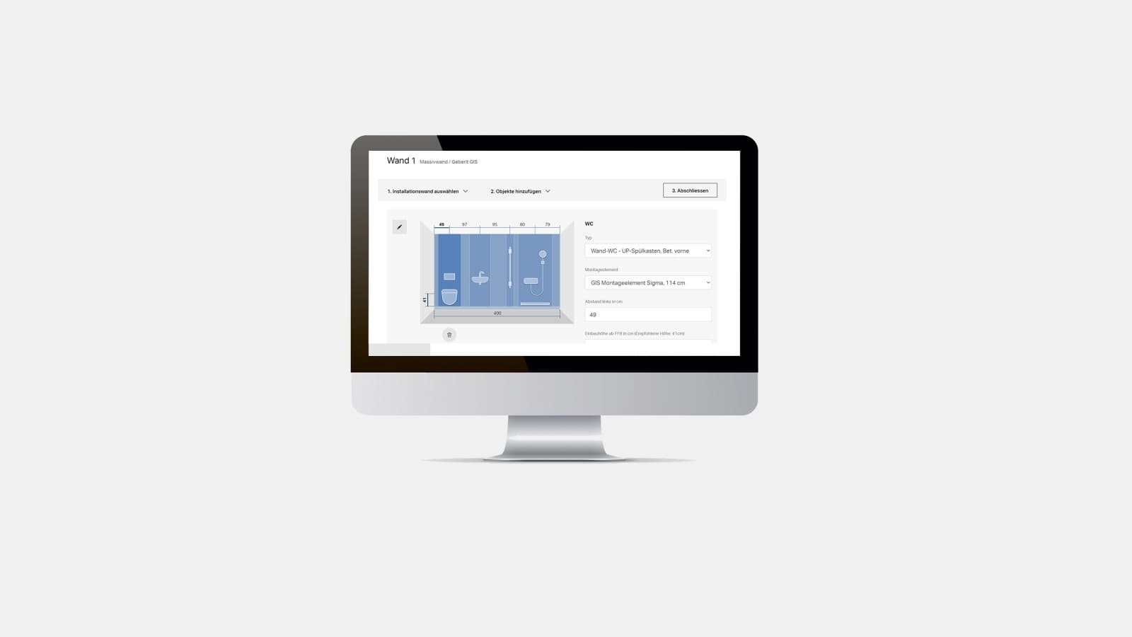 Geberit GIS / Duofix Rechner Geberit GIS / Duofix Rechner