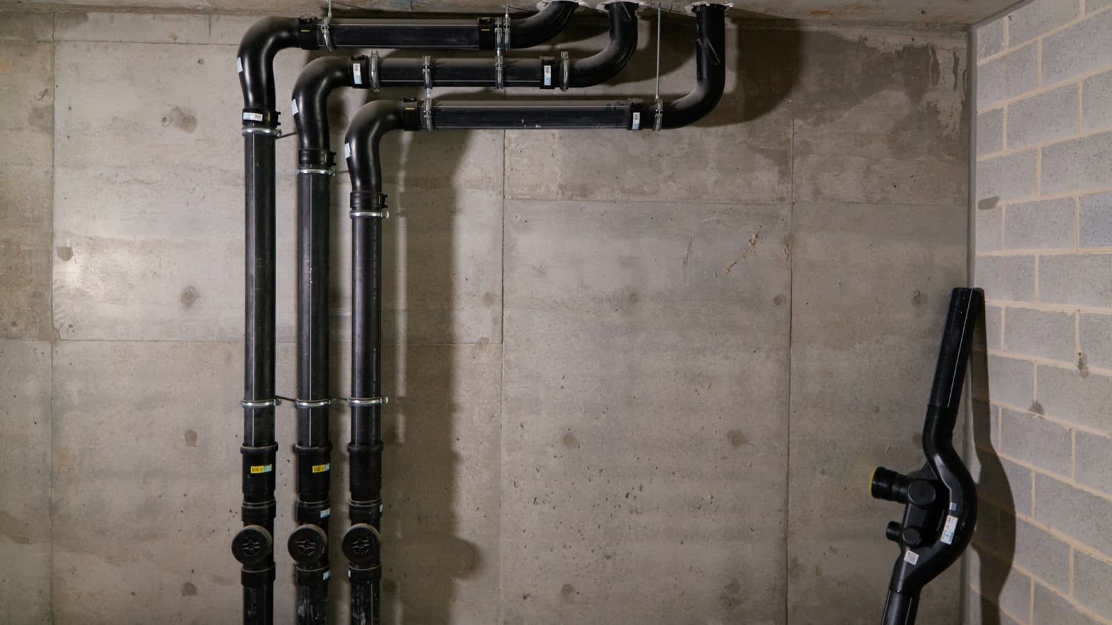 Le système d’évacuation avec SuperTube a permis d’augmenter considérablement l’espace habitable (© Michael Curwood et Adam Powell) Le système d’évacuation avec SuperTube a permis d’augmenter considérablement l’espace habitable (© Michael Curwood et Adam Powell)