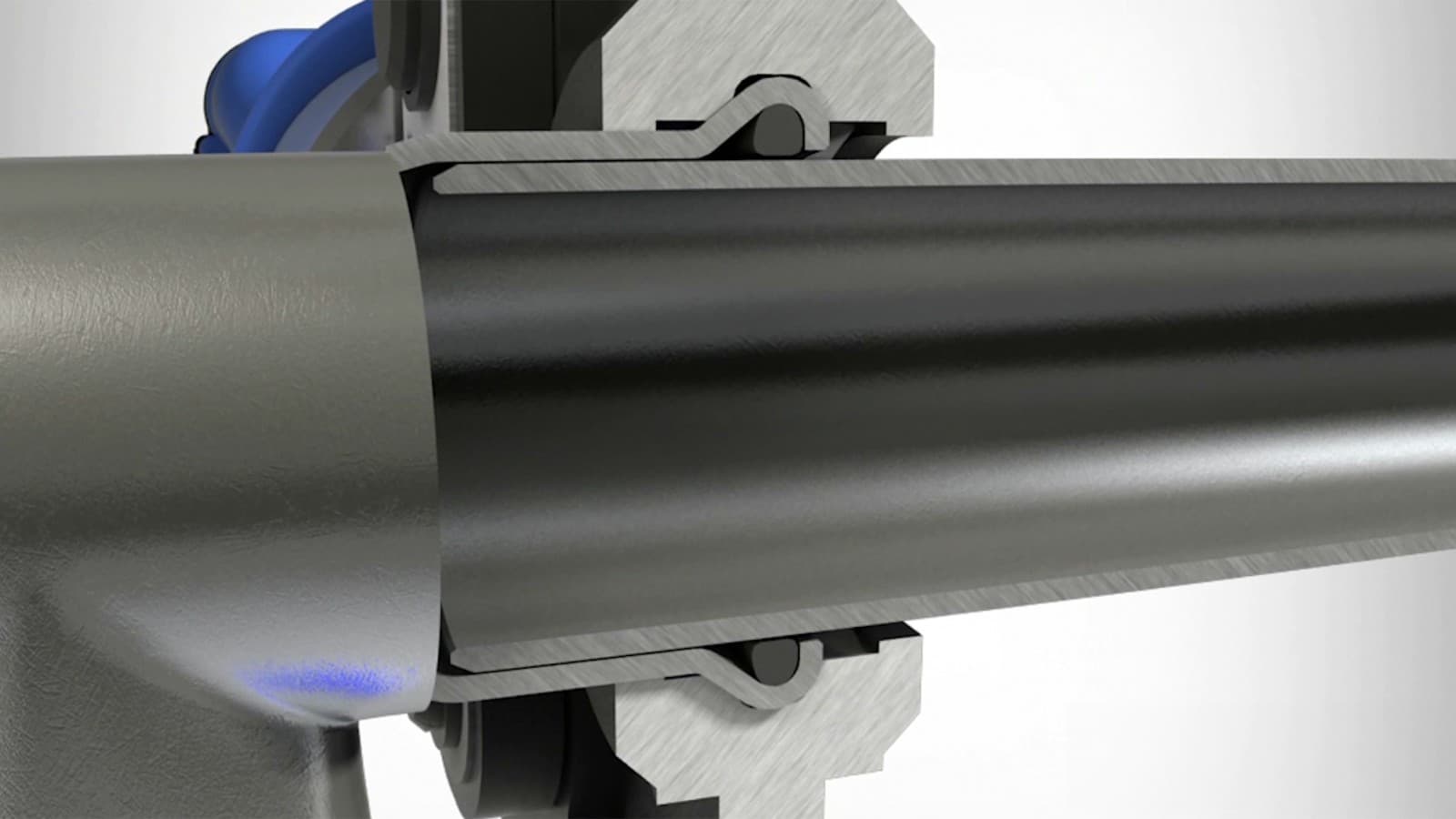 Schritt 1: Fitting, Systemrohr und Werkzeug greifen präzise ineinander. Schritt 1: Fitting, Systemrohr und Werkzeug greifen präzise ineinander.
