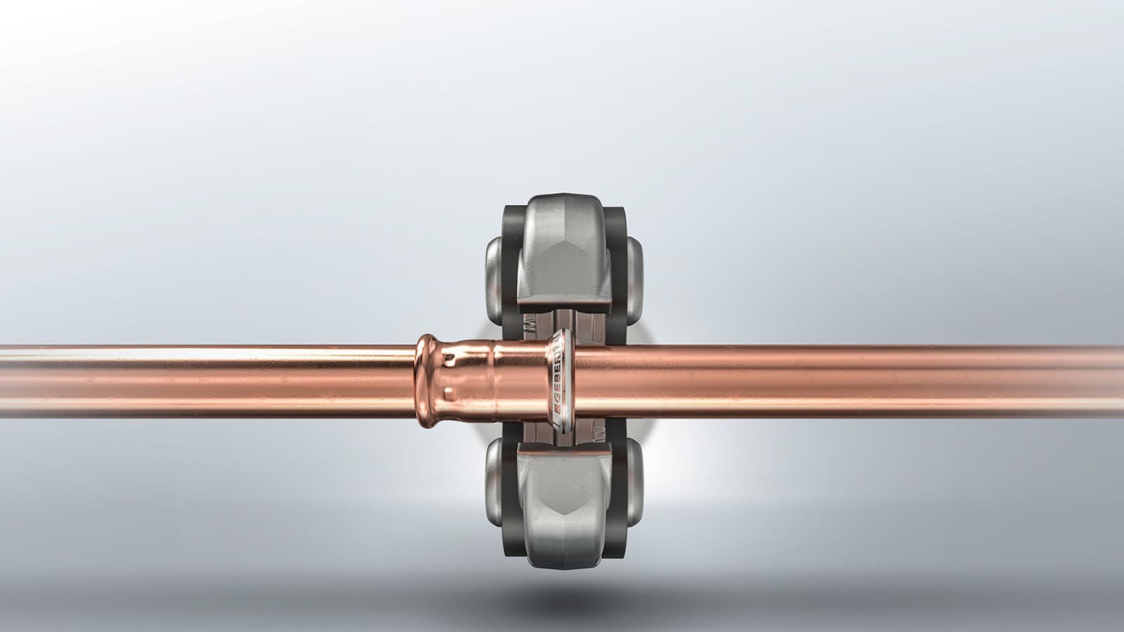 Raccord Geberit Mapress Cuivre avec indicateur de sertissage blanc Raccord Geberit Mapress Cuivre avec indicateur de sertissage blanc
