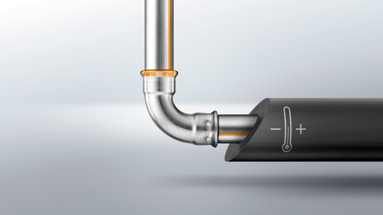 Le nouveau système de tuyauterie en acier inoxydable Geberit Mapress Therm réalisé en acier CrTi Le nouveau système de tuyauterie en acier inoxydable Geberit Mapress Therm réalisé en acier CrTi